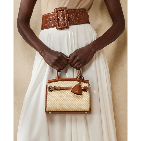 RL50 Faux Raffia Calfskin Mini Bag for Women Ralph Lauren IE
