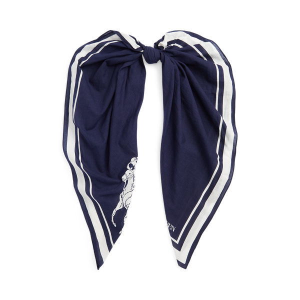 Contrast Logo and Big Pony Scarf
