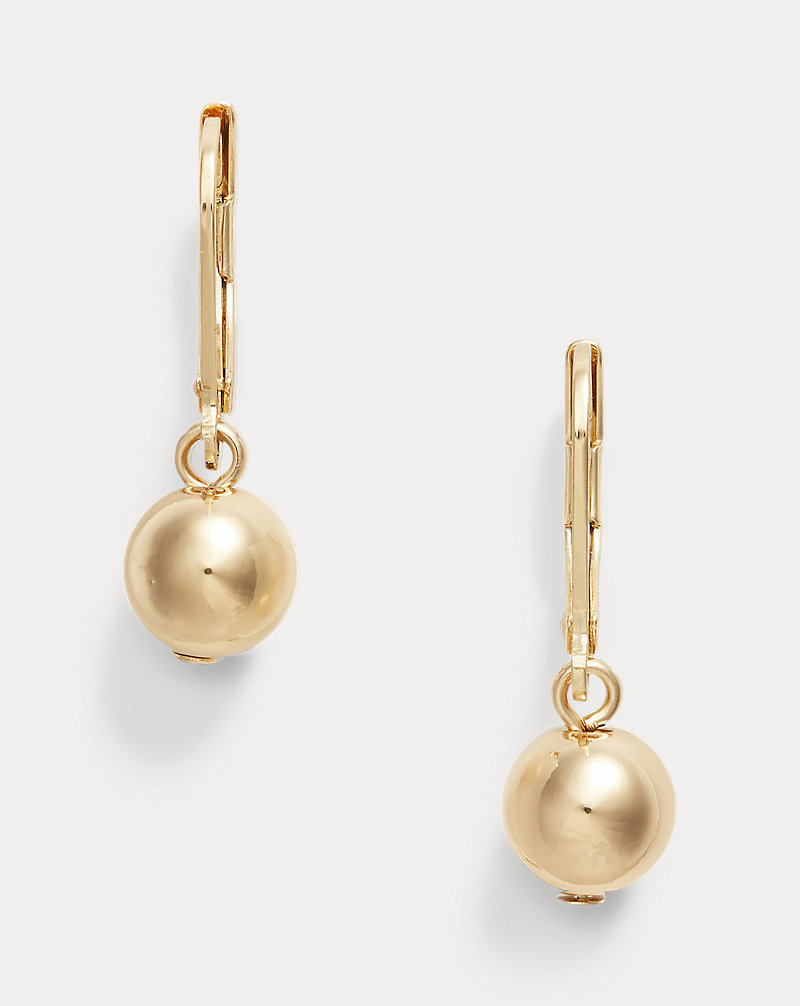 Gold-Tone Beaded Drop Earrings Lauren 1