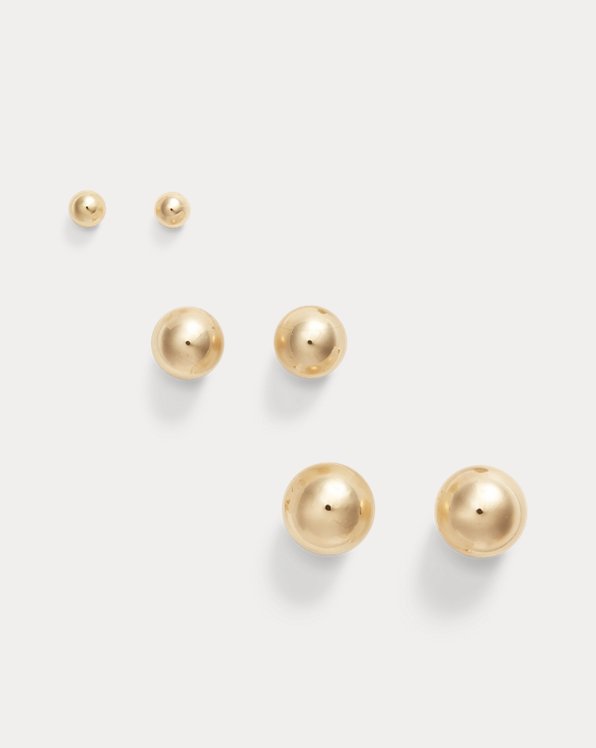 Gold-Tone Stud Earring Set