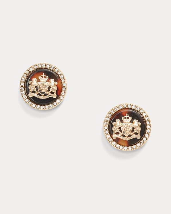 Tortoiseshell Crest Earrings