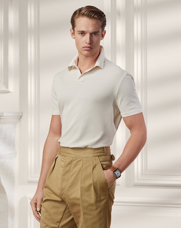 Custom Slim Fit Cotton-Silk Polo Shirt