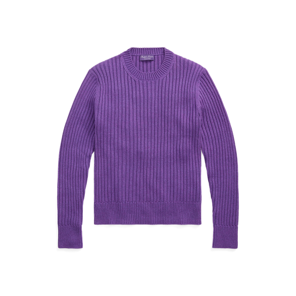 Rib-Knit Silk-Linen Crewneck Jumper