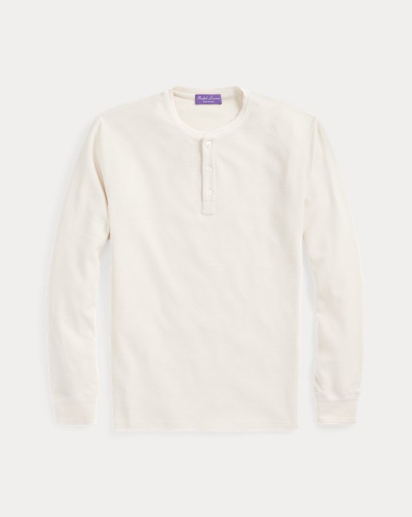 Cotton-Silk Henley Shirt