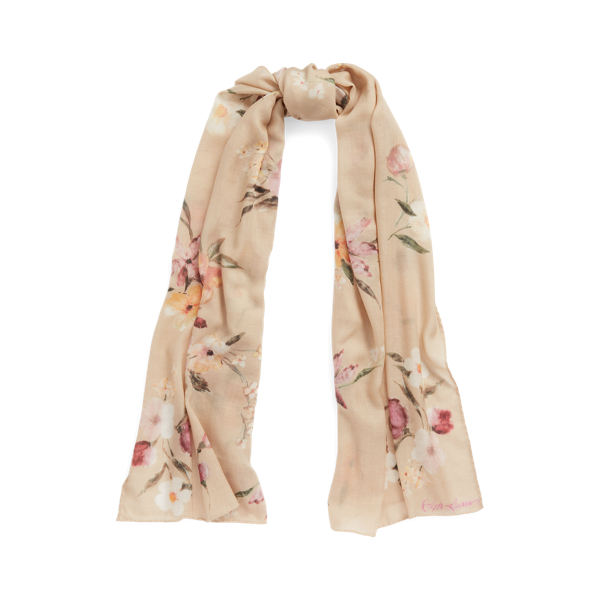 Floral-Print Pashmina Scarf