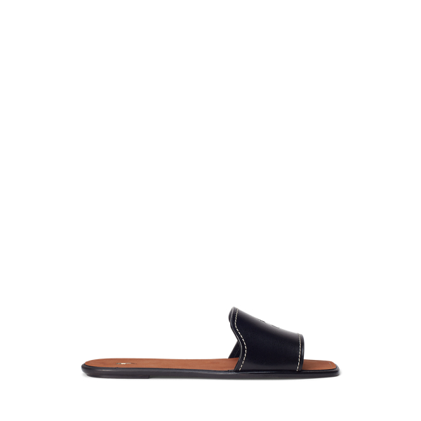 Vachetta Leather Slide Sandal Polo Ralph Lauren 1