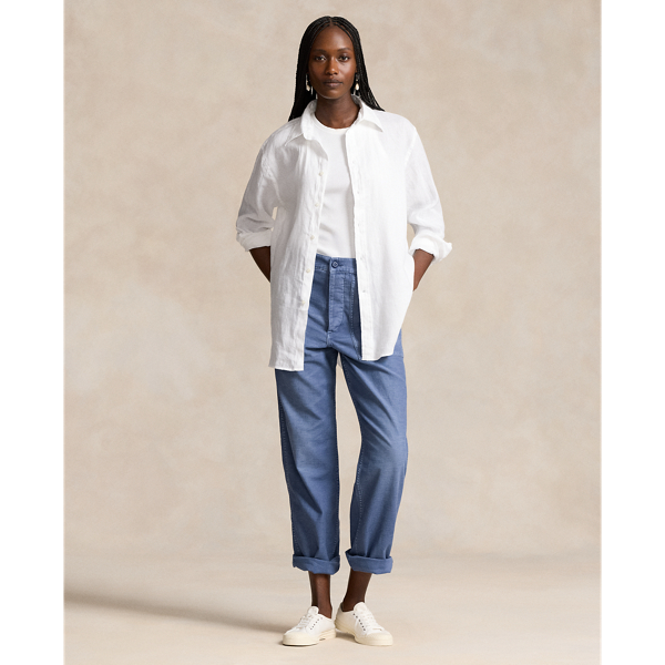 Cotton Sateen Utility Trouser