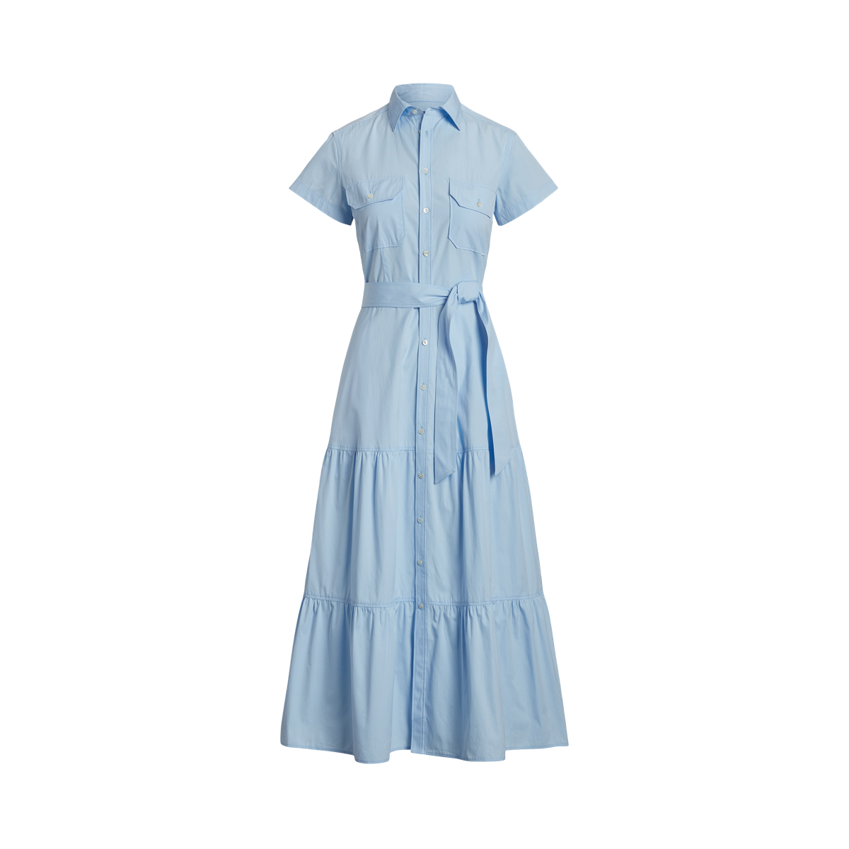 Belted Tiered Cotton Shirtdress | Ralph Lauren