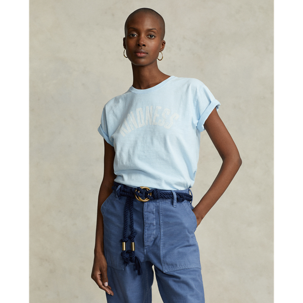 Graphic Cotton Jersey Crewneck Tee