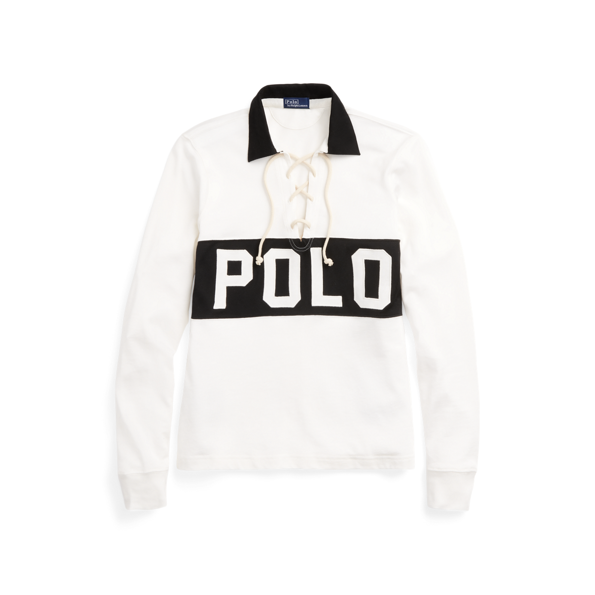 Logo Lace-Up Jersey Polo Shirt | Ralph Lauren