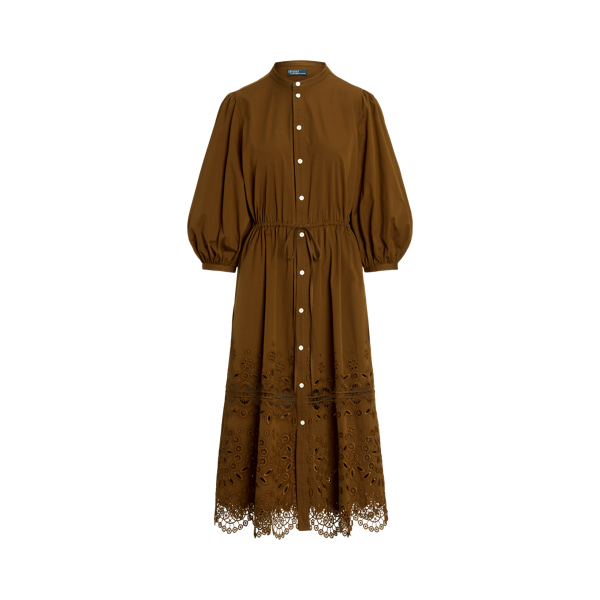 Eyelet-Embroidered Cotton Shirtdress