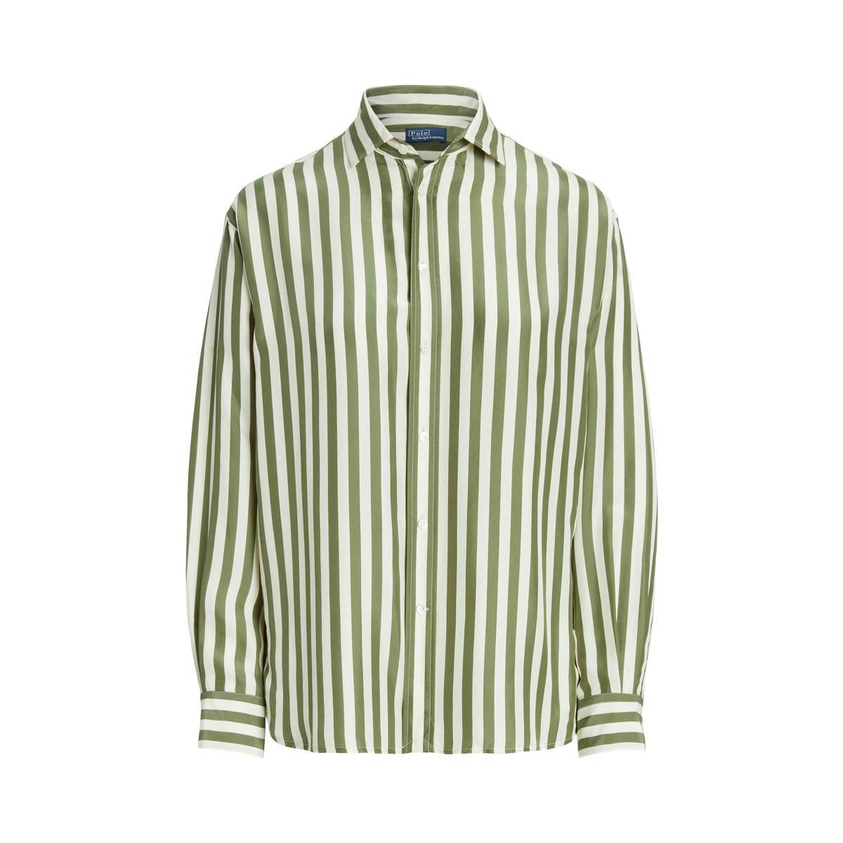 Relaxed Fit Striped Silk Shirt | Ralph Lauren