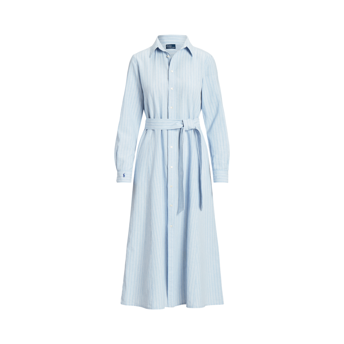 Belted Striped Linen-Cotton Shirtdress | Ralph Lauren