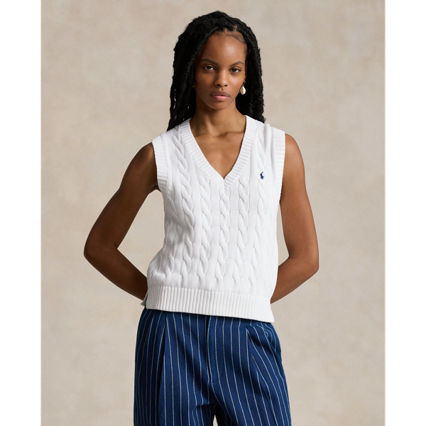 VTG Lauren Ralph Lauren Women Sweater Vest Medium Black Designer 1/4 Zip  Classic