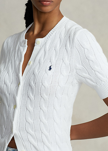 Cable-Knit Short-Sleeve Cardigan for Women | Ralph Lauren® BR