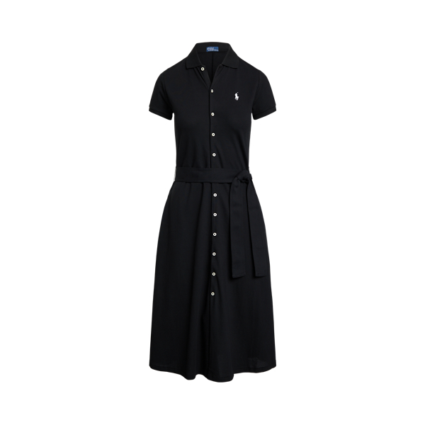 Cotton Mesh Polo Dress
