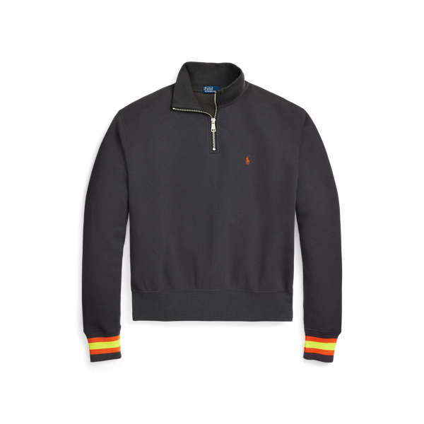 Graphic Quarter-Zip Fleece Pullover