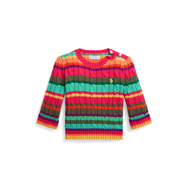 Pull rayé en coton torsadé