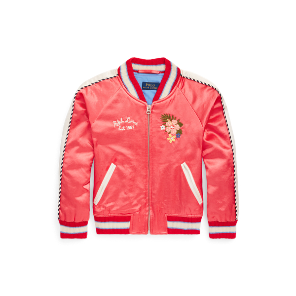 Polo Ralph Lauren Tropical Satin Baseball Jacket