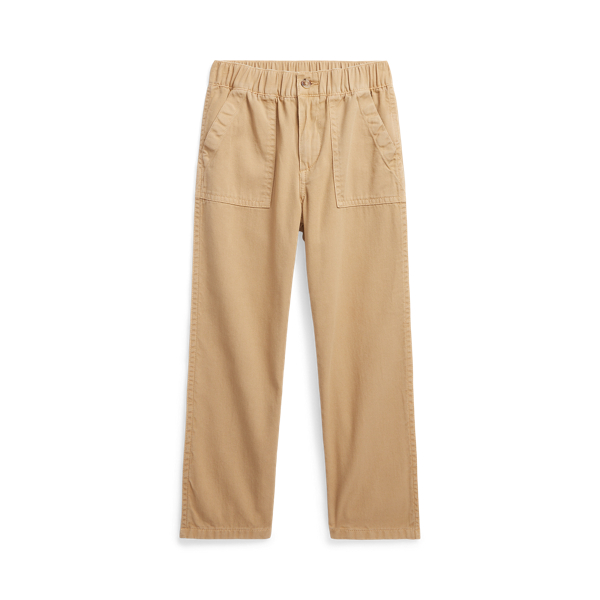 Straight-Leg Cotton Twill Trouser