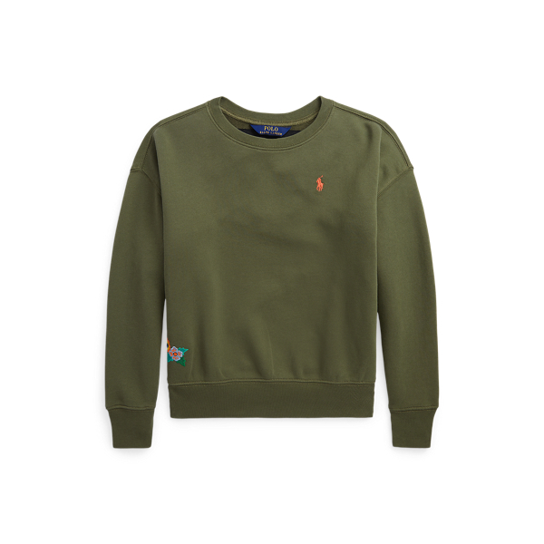Parrot-Applique Terry Boxy Sweatshirt