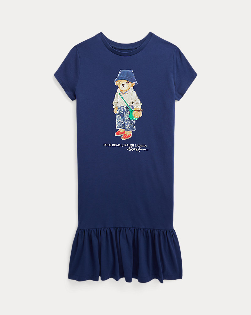 Polo Bear Cotton Jersey T-Shirt Dress GIRLS 7–14 YEARS 1