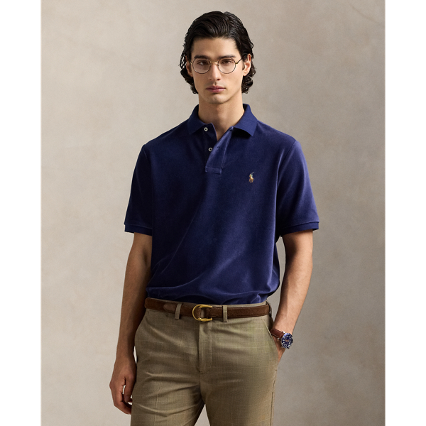 Classic Fit Knit Corduroy Polo Shirt