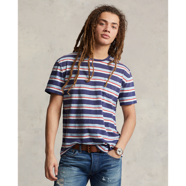 T-shirt rayé coupe classique en jersey