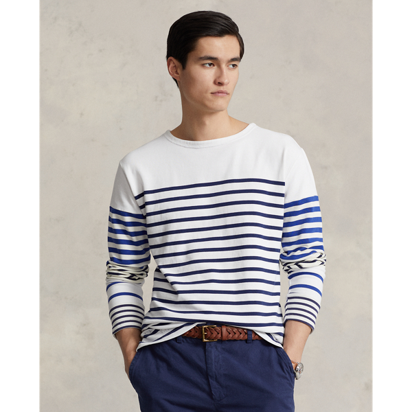 T-shirt rayé coupe classique en jersey