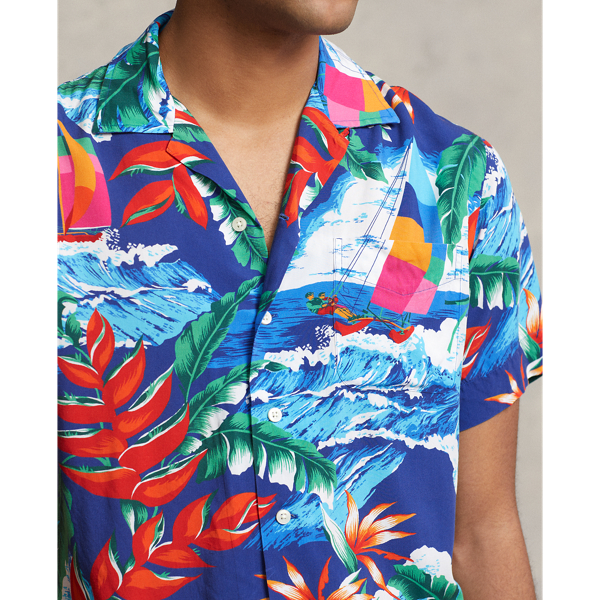 Vintage TOMMY BAHAMA Men's Monogram Hawaiian Shirt Floral Large