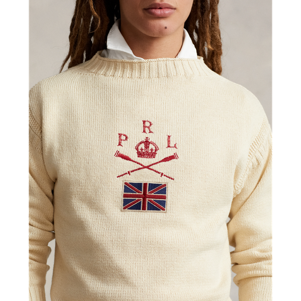 Flag Cotton-Linen Mockneck Jumper for Men | Ralph Lauren® SA