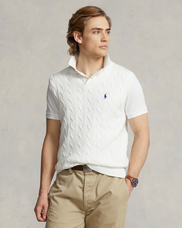 Cable-Knit Cotton Jumper Vest