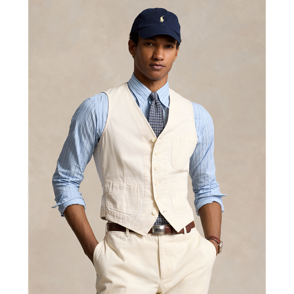 Washed Twill Waistcoat Polo Ralph Lauren 1