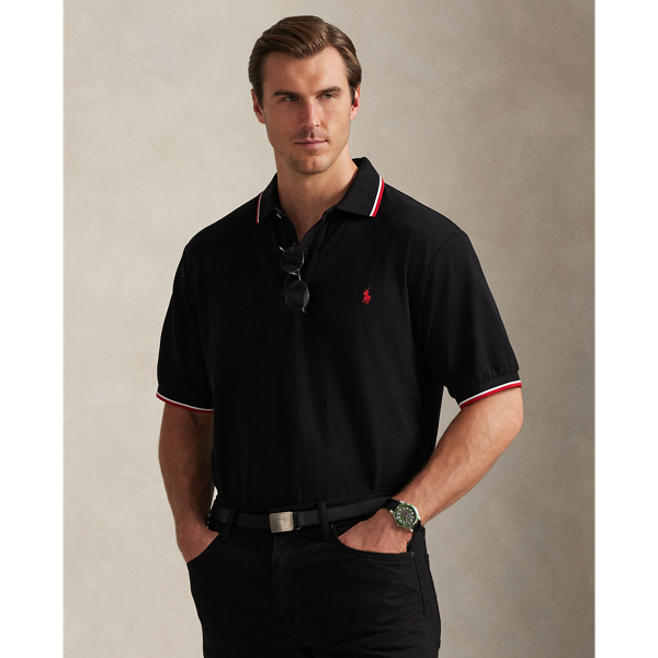 Ralph Lauren Men's Mesh Polo Shirt Red Size X-Large