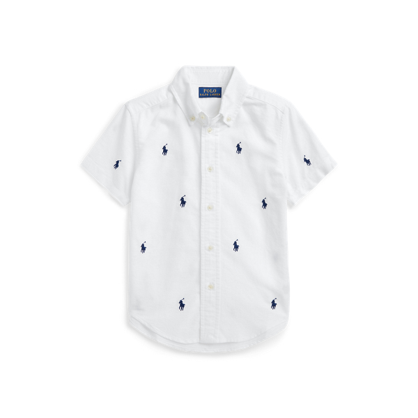 Print Oxford Short-Sleeve Shirt