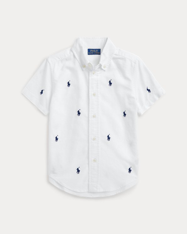 Print Oxford Short-Sleeve Shirt
