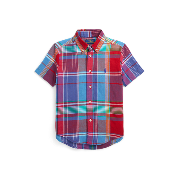 Cotton Madras Short-Sleeve Shirt