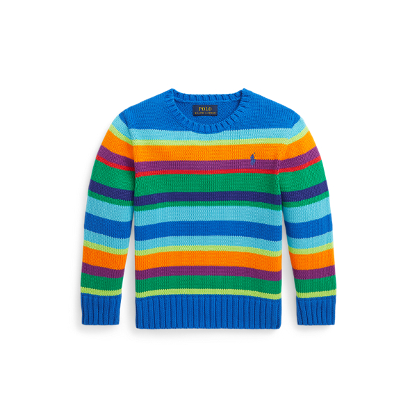 Pull en coton rayé