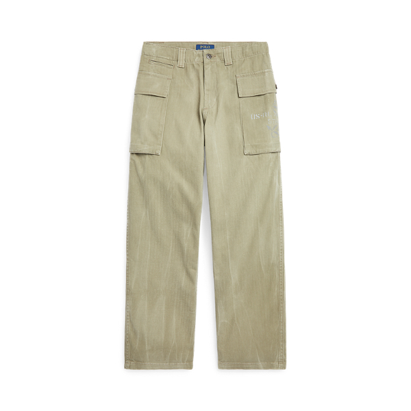 Cotton Herringbone Utility Trouser