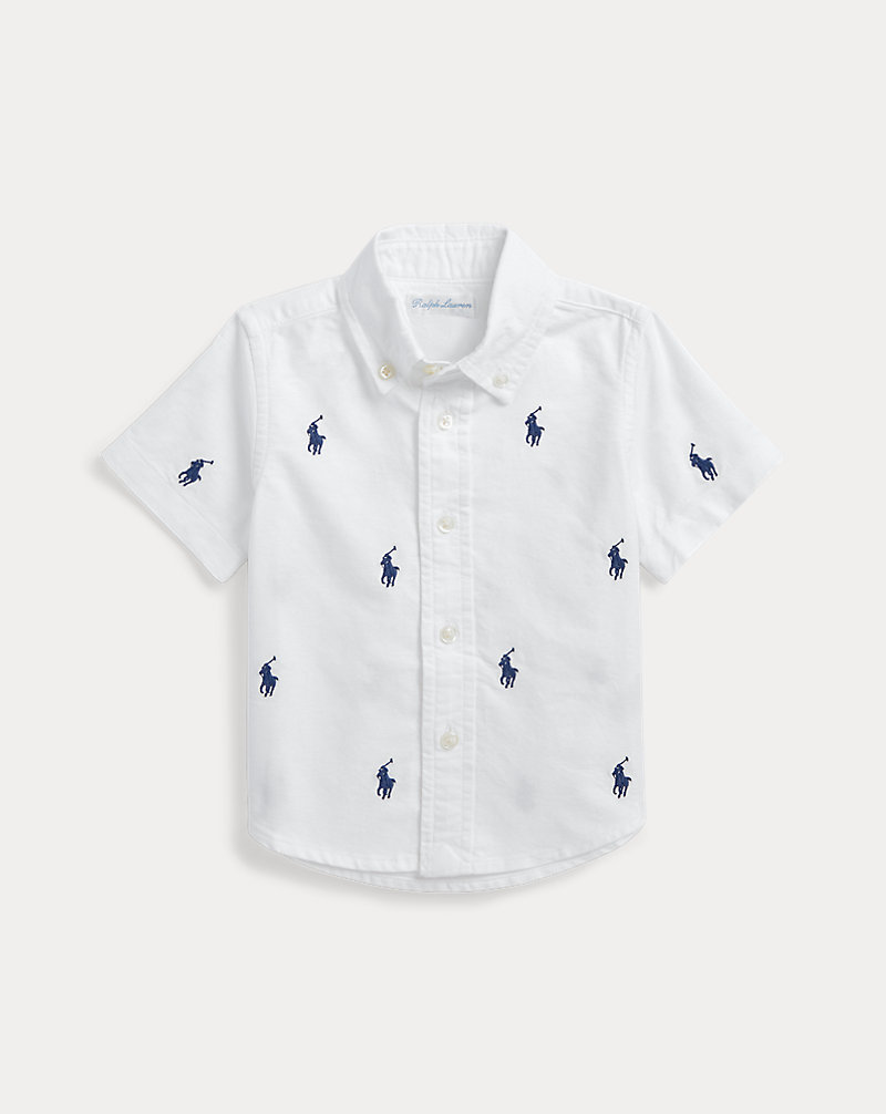 Print Oxford Short-Sleeve Shirt Baby Boy 1