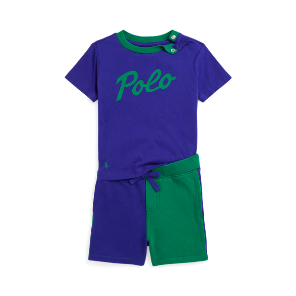 Logo Jersey Tee &amp; Fleece Short Set Baby Boy 1