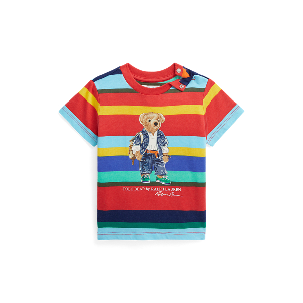Polo Bear Striped Cotton Jersey Tee Baby Boy 1