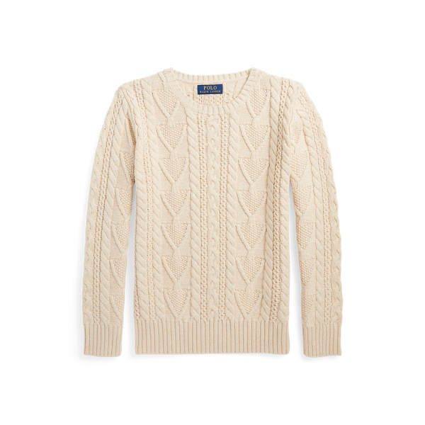 Aran-Knit Cotton-Blend Jumper