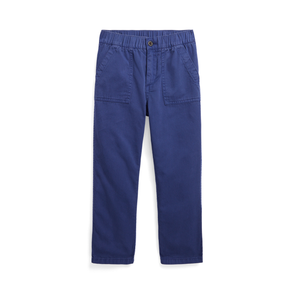 Straight-Leg Cotton Twill Trouser