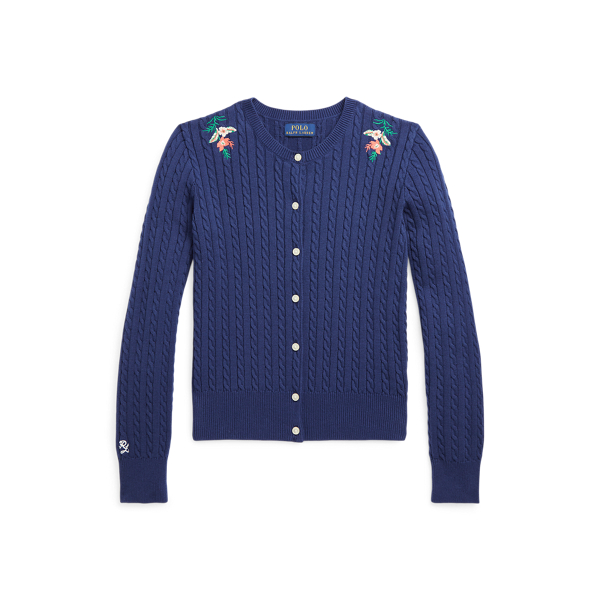 Mini-Cable Cotton Cardigan