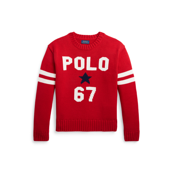 Polo Ball Intarsia-Knit Cotton Jumper