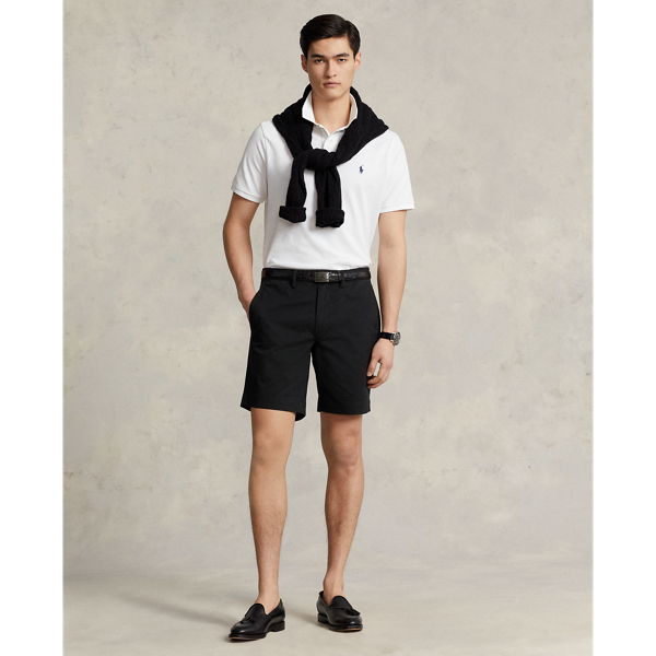 Straight fit stretch chino short, 20 cm