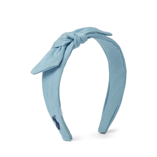 Bow Cotton Chambray Headband