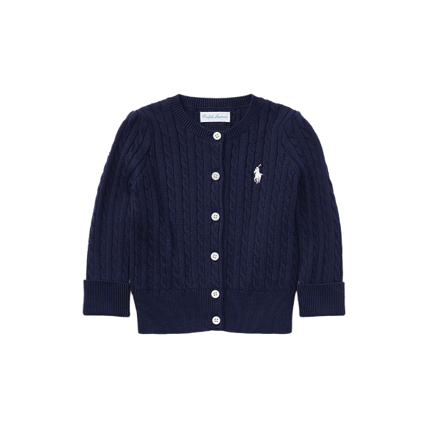 Cardigan en coton à mini-torsades