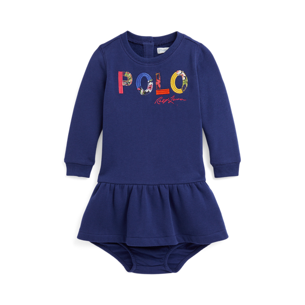 Logo Fleece Dress &amp; Bloomer Baby Girl 1